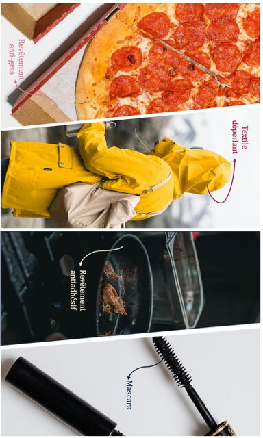 Montage des différents objets où les polluants sont présents